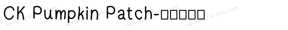 CK Pumpkin Patch字体转换
